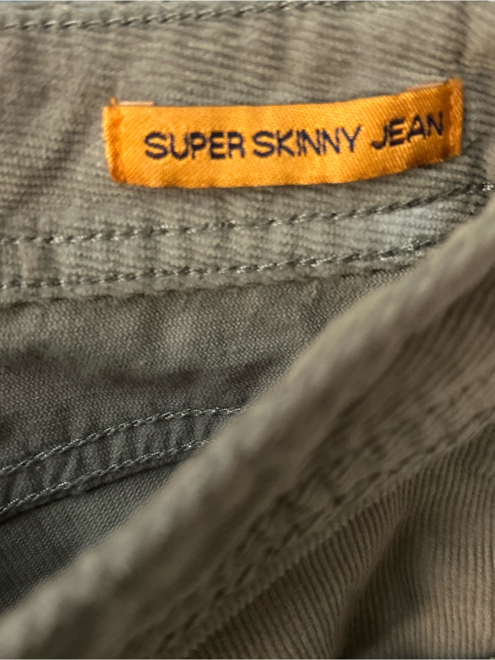 Tory Burch Corduroy Super Skinny Charcoal Jeans 29 - Picture 6 of 6